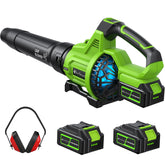 DocSmart cordless leaf blower with axial flow for faster cleanup