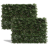 DOEWORKS expandable fence with ivy left panel creates natural backdrop and quick privacy.
