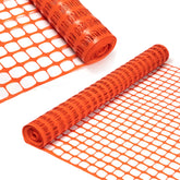 DOEWORKS orange safety fence in a 100 ft roll for high visibility on construction sites.