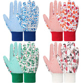 DOFOWORK gardening gloves with floral pattern offer comfortable all-day wear for gardening.