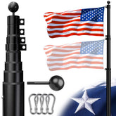 Dogetgd heavy-duty 20ft flag pole ready for outdoor display in sunny weather