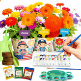 Doiaz Paint and Plant kit with three pots for creative kids to customize planters.
