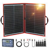 DOKIO 100W foldable solar panel opened for on-the-go charging