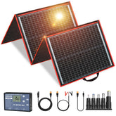 DOKIO 150W foldable panel in compact design ready for travel and camping