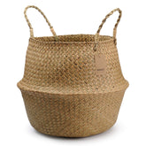 DOKOT extra large seagrass basket with handles and top opening for easy placement