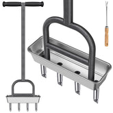 Dolibest lawn coring aerator base assembly shows quick setup and durable stainless construction.