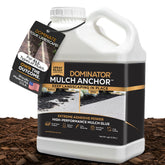 Dominator Mulch Anchor 1-gallon bottle ready for outdoor spray application.