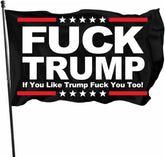 Doncida Fuck Trump Flag 3x5-foot ready for indoor or outdoor display with bold colors.