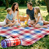 Doonly large picnic blanket spread on grass for outdoor dining