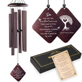 Doopeer memorial wind chimes with 32-inch bronze finish on porch evoke remembrance and calm.