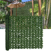 DOPGIB artificial ivy fence screen provides quick privacy and lush backdrop.