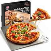 Doppio LIVING pizza steel in oven for even heat and crispy crust