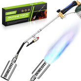 Dorloti propane torch with 31-inch extended handle for comfortable standing weed burning