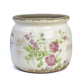 Dosayes flower pot with ice crack pattern for vintage indoor decor.