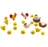 DoTebpa miniature chickens collection for tiny fairy gardens and terrariums