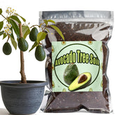 Doter Avocado Soil Mix 1qt bag close-up shows loamy texture for healthy roots.