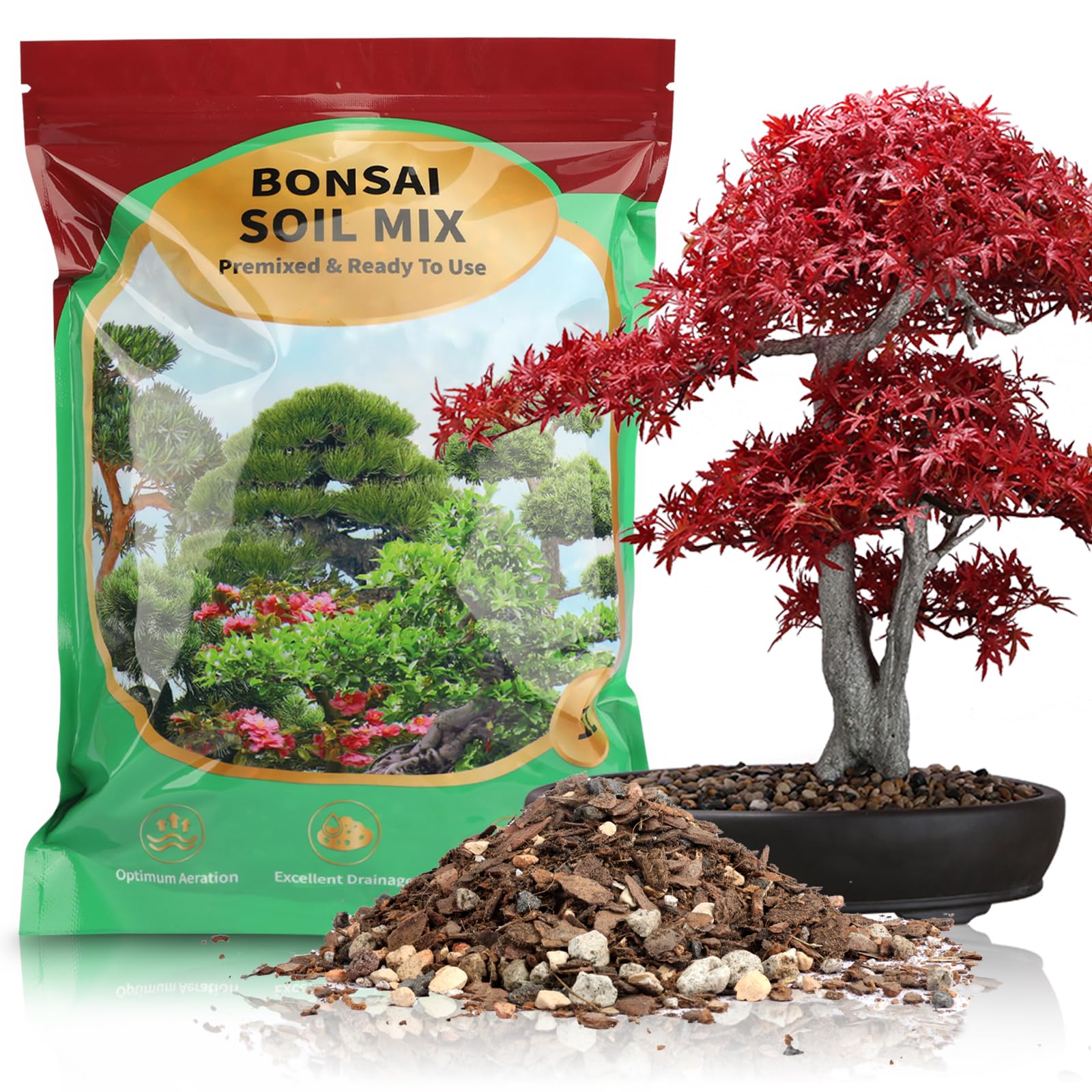 Doter Premium Bonsai Soil Mix pour shows light texture aiding root health