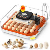 Dovnis 48-egg incubator front view with clear lid for easy monitoring