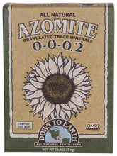 Down To Earth Azomite granulated minerals ready to spread for healthier roots