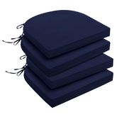 Downluxe outdoor chair cushions set of 4 navy provide comfortable patio seating.