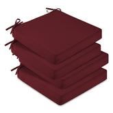 downluxe four-pack cushions on patio chairs for comfortable seating.