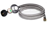 DOZYANT 5ft propane regulator hose with gauge for safe, adjustable fuel flow