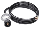 DOZYANT 8ft QCC1 regulator securely connects propane for safe outdoor grilling.