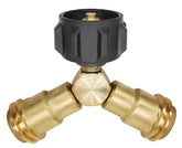 DOZYANT propane splitter 2-way tee enables powering two grills from one tank.