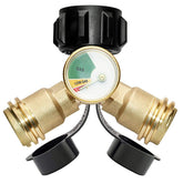 DOZYANT propane splitter with gauge helps monitor fuel for uninterrupted grilling