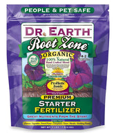 Dr. Earth 701P bottle delivers quick root-zone nutrients for stronger roots.