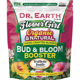 Dr. Earth Flower Girl Bloom Booster 4lb bag supports vibrant blooms with organic bloom-boosting formula.