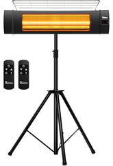 DR. INFRARED HEATER carbon infrared patio heater with tripod warms outdoor spaces instantly