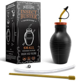 Dr Killigans Insect Buster bulb duster in use for controlled powder application.