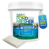Dr.Raifya's Pond Fresher packets ready to drop into outdoor ponds for clearer water.
