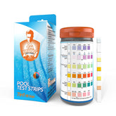 Dr.Tim.Wang 7in1 pool test strips display color chart for quick readings