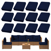 DREAHOTEXTIL navy outdoor cushion cover, quick patio refresh with durable, weather-ready fabric.