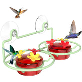 Dreamdrawer window hummingbird feeder with sturdy metal base for secure mounting.