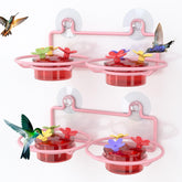 Dreamdrawer window hummingbird feeder with strong suction cups securing to glass for stable viewing.