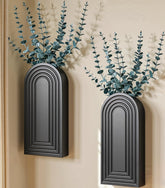 Dreamloom wooden wall vase with eucalyptus stems for entryway decor