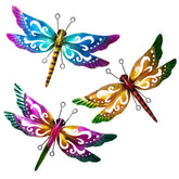 Dreamskip dragonfly gradient wall decor set enhances outdoor spaces with vibrant color