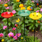 Dreamysoul bee watering station in metal finish for pollinator-friendly gardens.