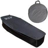 DredQcco Halloween pop-up coffin with lid for dramatic outdoor display.