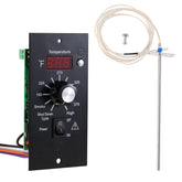 DRELD digital thermostat controller kit front view shows a clear LED readout for precise grilling temps.