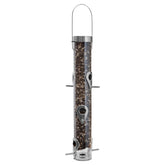 Droll Yankees Classic feeder front view showing six feeding ports for multiple birds.