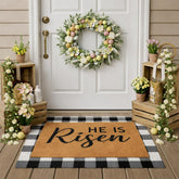 Drydiet Easter layered doormat bottom provides a stable outdoor welcome