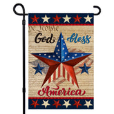 Dsben patriotic flag 12x18 front view with double-sided print for outdoor display