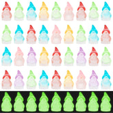 DTOFOOT luminous red mini gnome for vibrant garden accents and fairy landscapes.