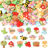 DTOFOOT spring resin charms: flowers, ideal for delicate vase fillers and decor.