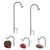 Dualshine shepherd hook 35-inch tall supports heavy planters and lanterns outdoors.