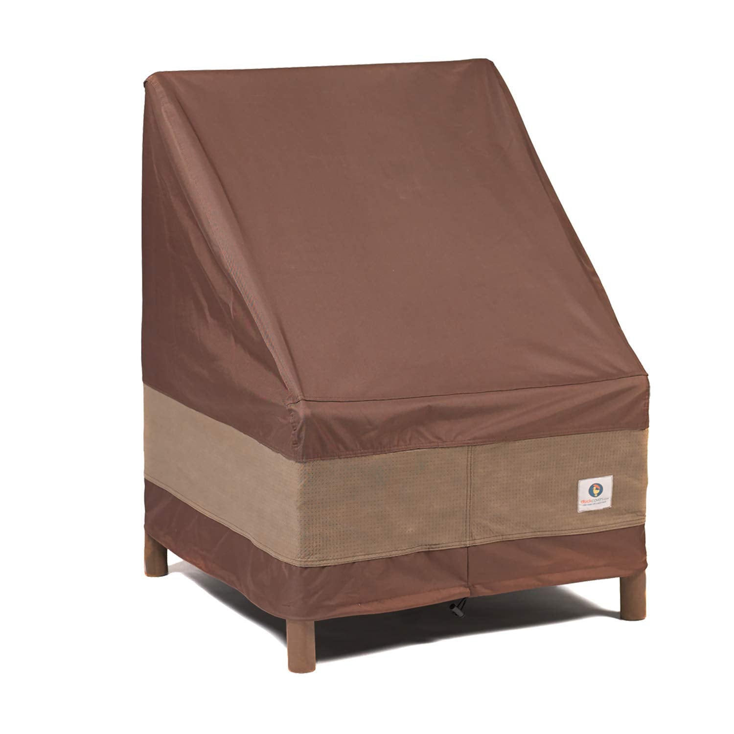Duck Covers Ultimate waterproof 40-inch chair cover front view protects against rain and dust.